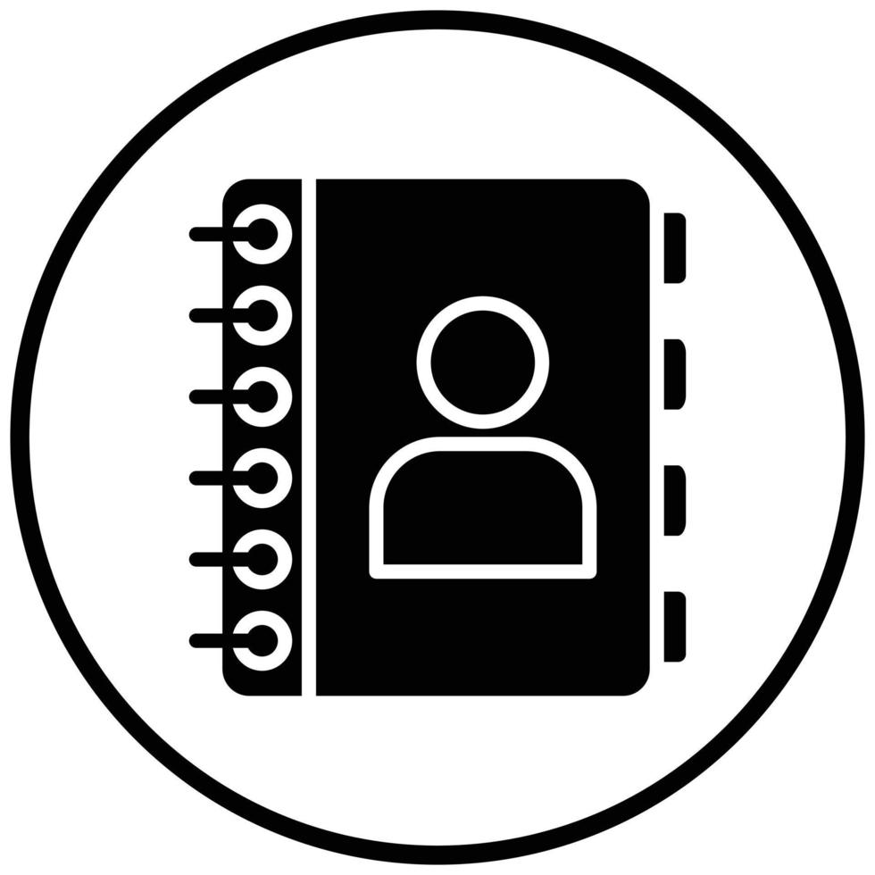 Contact Book Icon Style vector