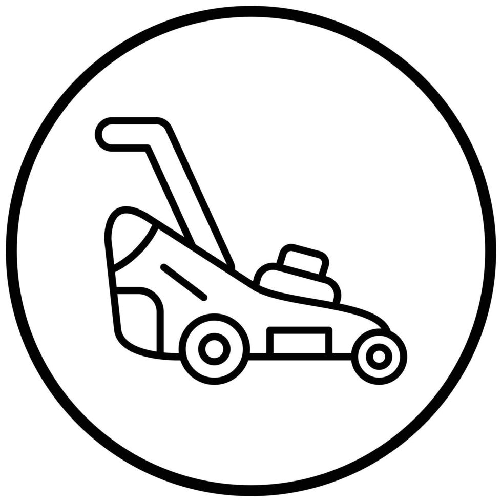 Lawn mower Icon Style vector