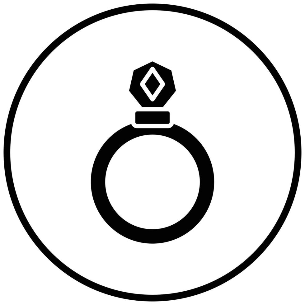 Diamond Ring Icon Style vector