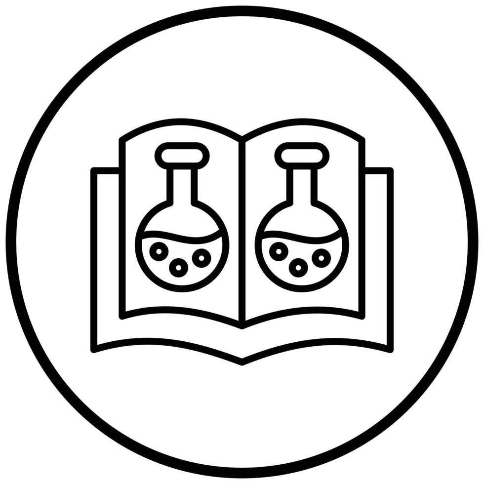 Chemistry Open Book Icon Style vector