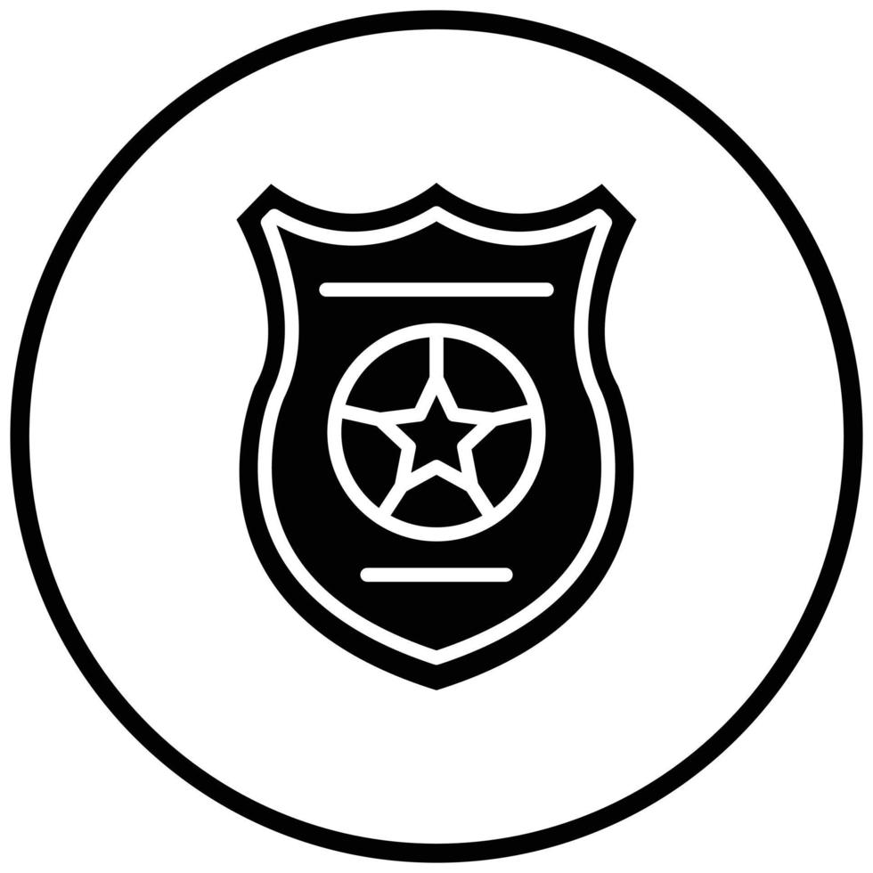 Police Badge Icon Style vector