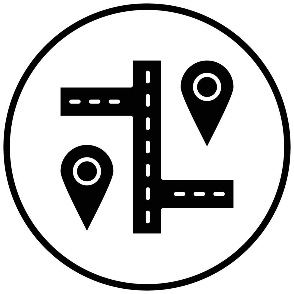 Street Location Icon Style vector