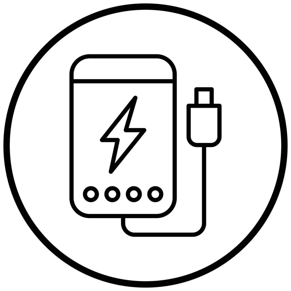 Power Bank Icon Style vector