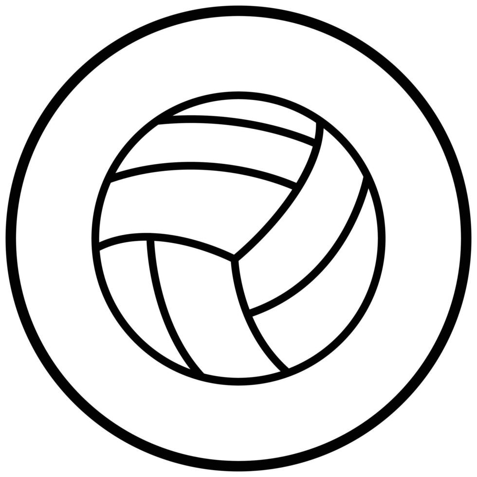 estilo de icono de voleibol vector