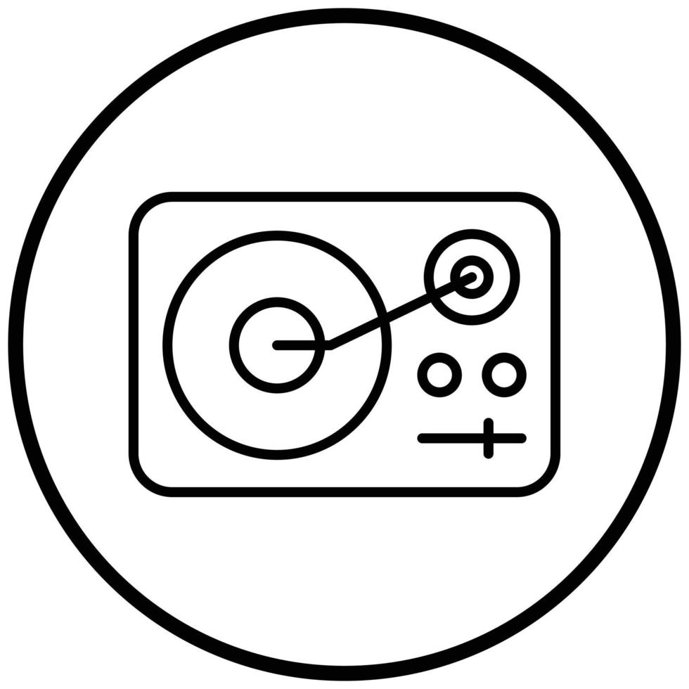 estilo de icono de tocadiscos vector