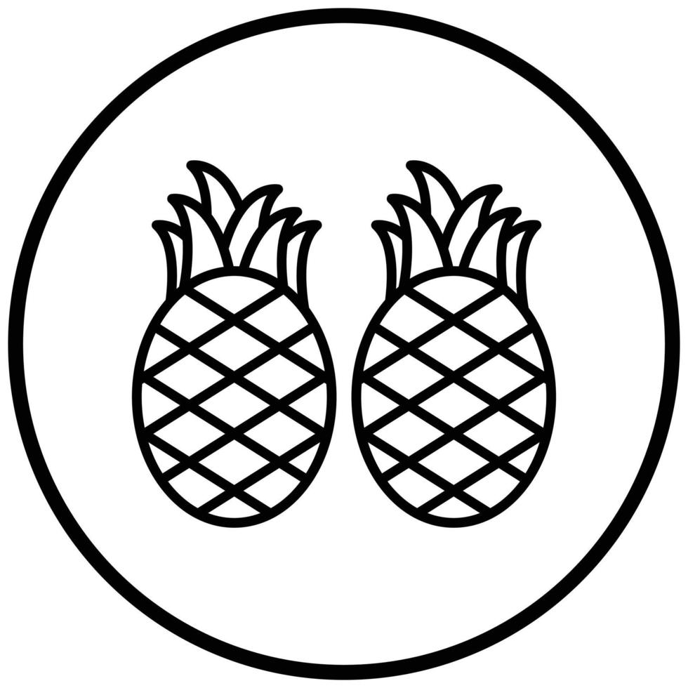 Pineapples Icon Style vector