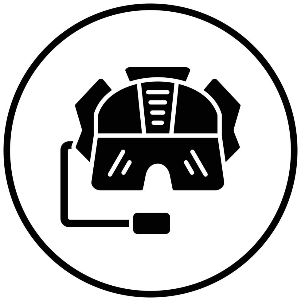 Pilot Helmet Icon Style vector