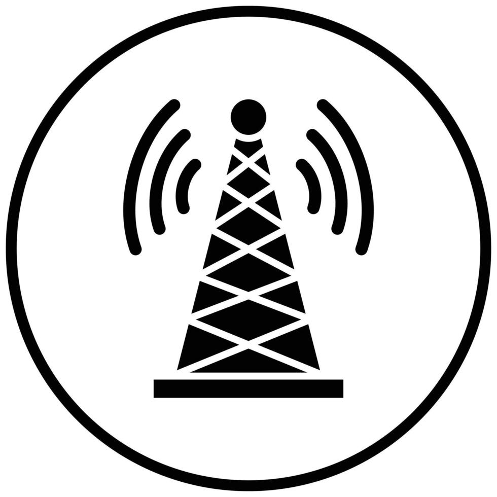 Signal Tower Icon Style vector