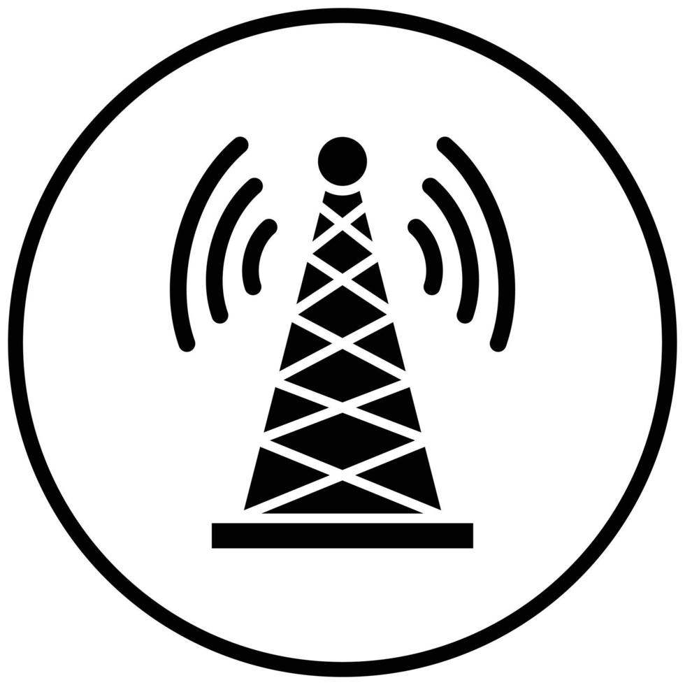 Signal Tower Icon Style vector