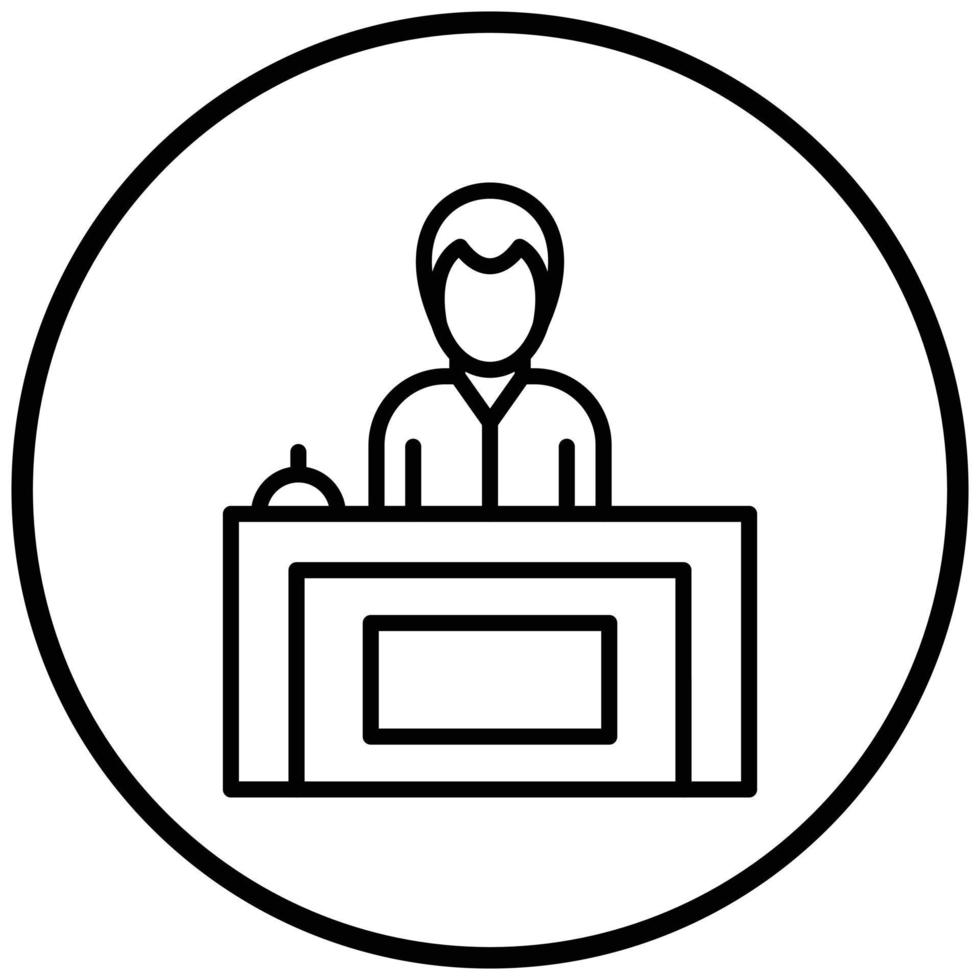Receptionist Icon Style vector