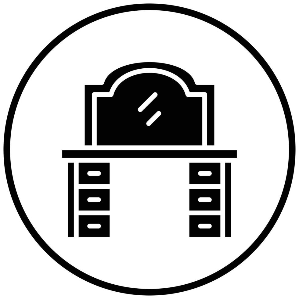 Dressing Table Icon Style vector