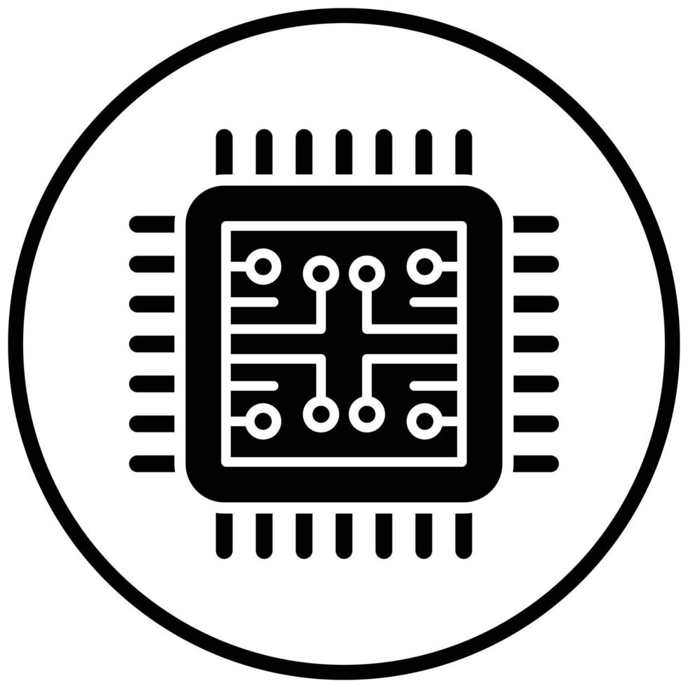 CPU Icon Style vector