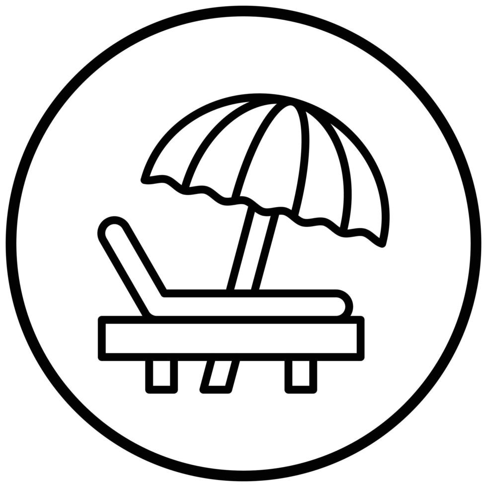 Beach Chair Icon Style vector