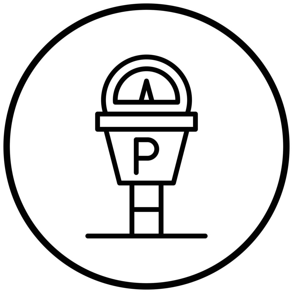 Parking Meter Icon Style vector