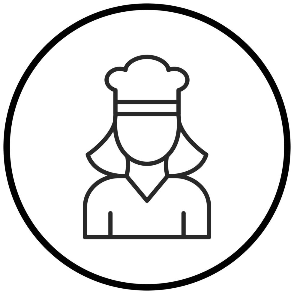 Lady Chef Icon Style vector