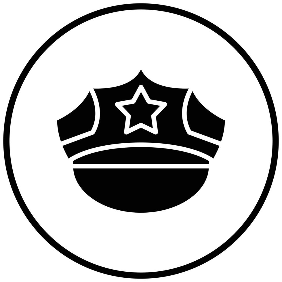 Police Hat Icon Style vector