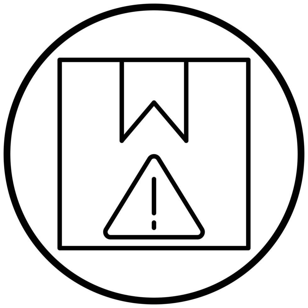 Delivery Warning Icon Style vector