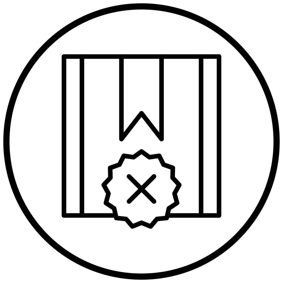 Rejected Project Icon Style vector