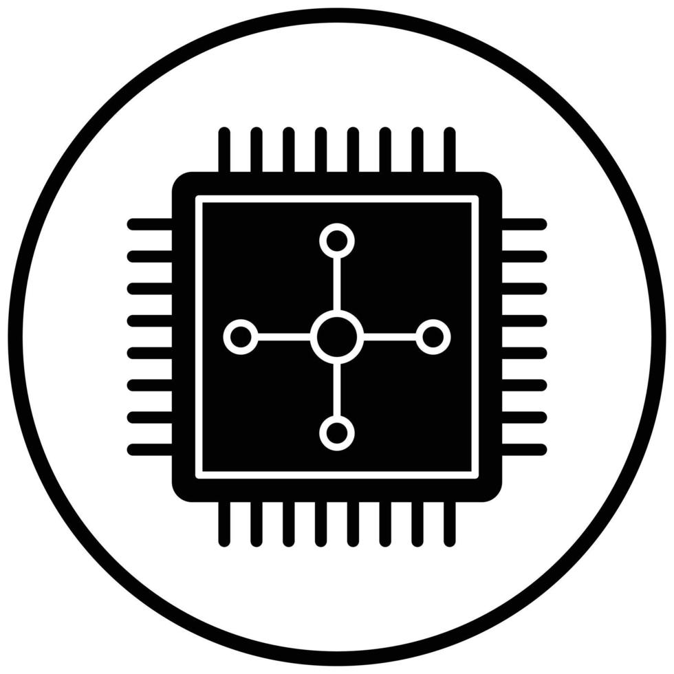 Cpu Icon Style vector