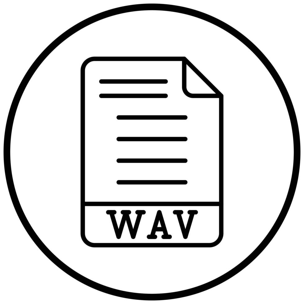 WAV Icon Style vector