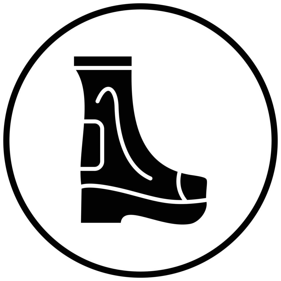 Firefighter Boots Icon Style vector