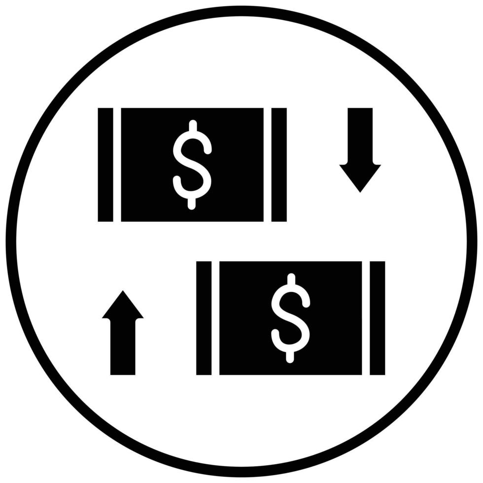 Money Exchange Icon Style vector