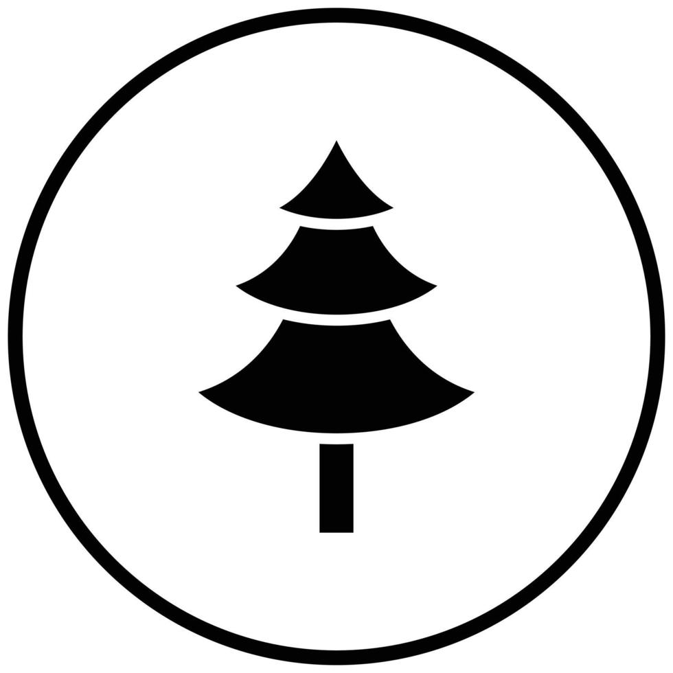 Pine Tree Icon Style vector