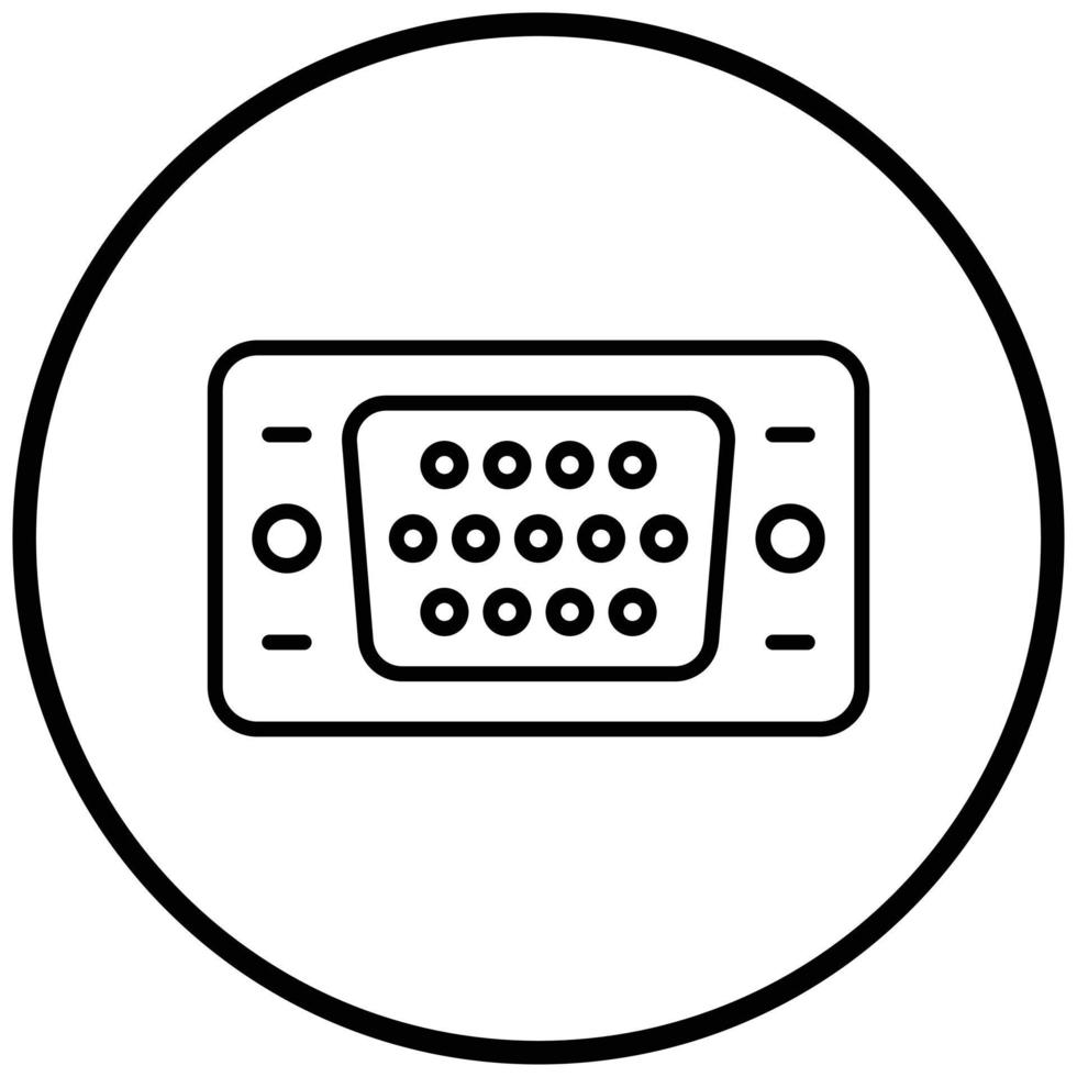 Vga Port Icon Style vector