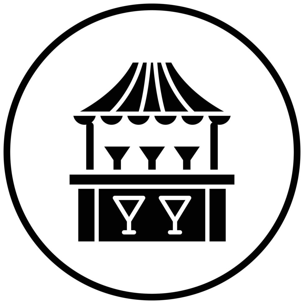 Beverage Stall Icon Style vector