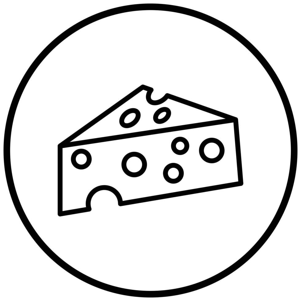 estilo de icono de queso vector