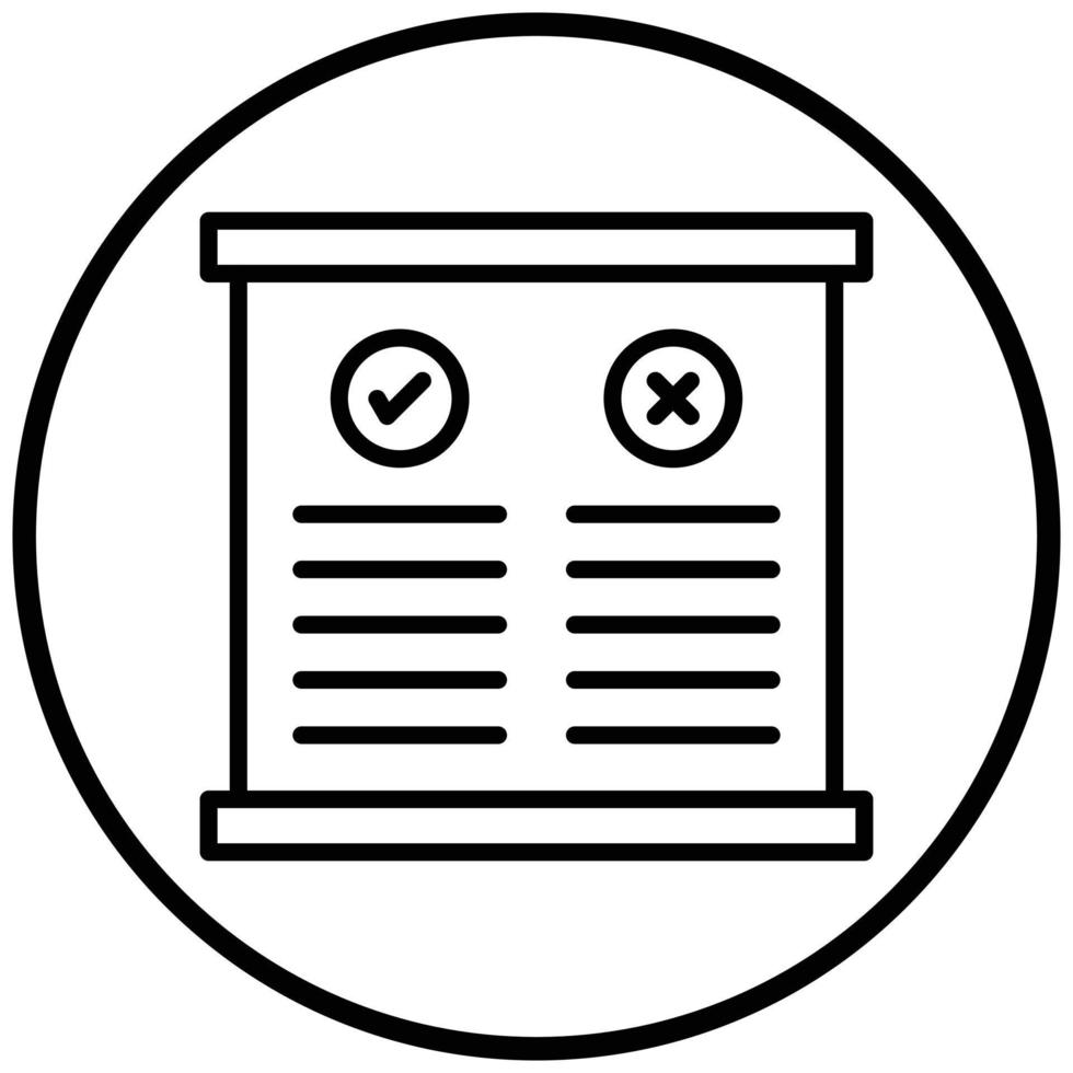 Pros And Cons Icon Style vector