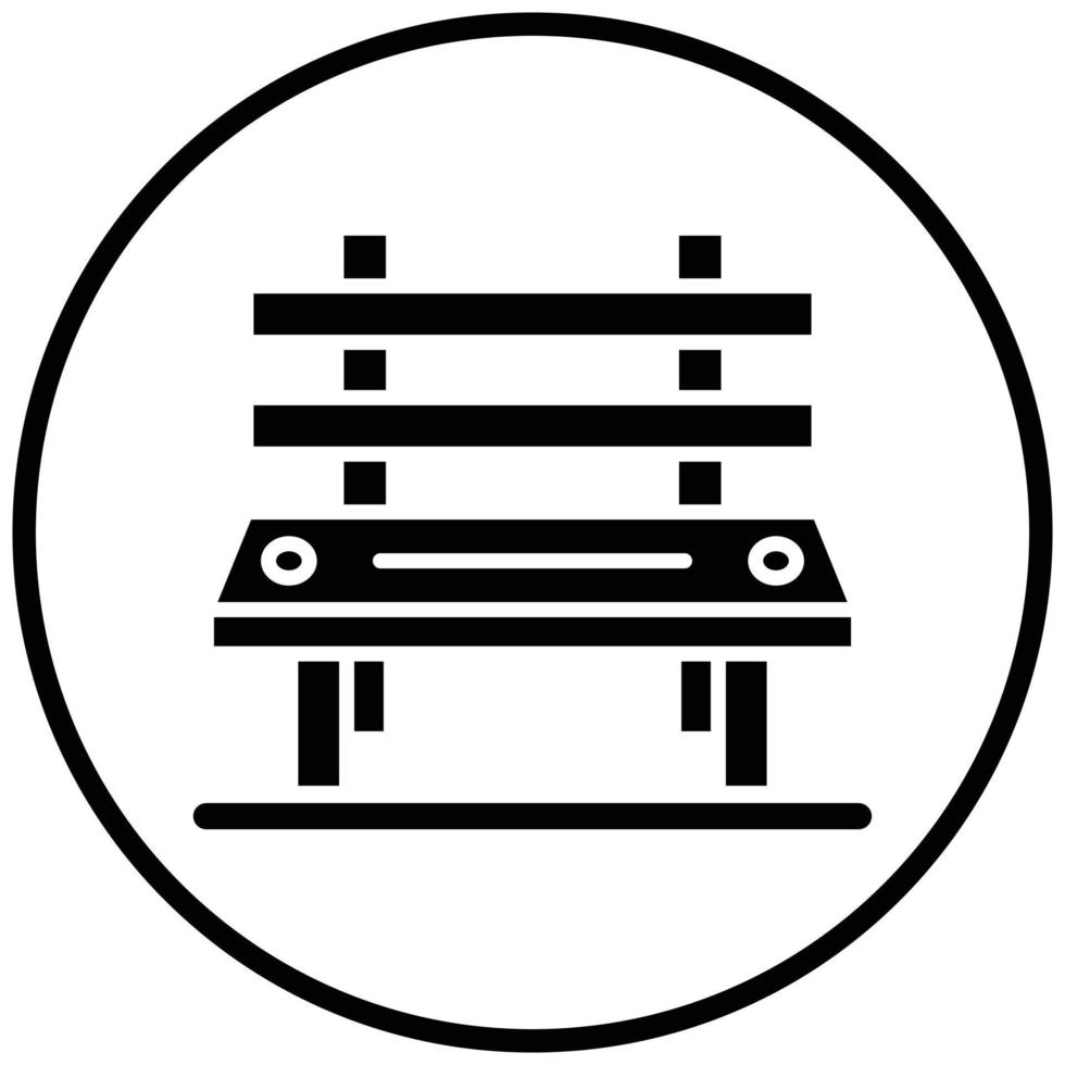 Bench Icon Style vector