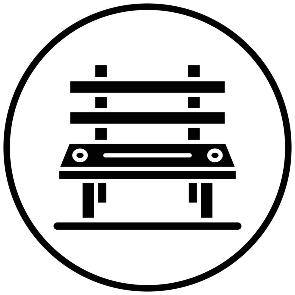 Bench Icon Style vector