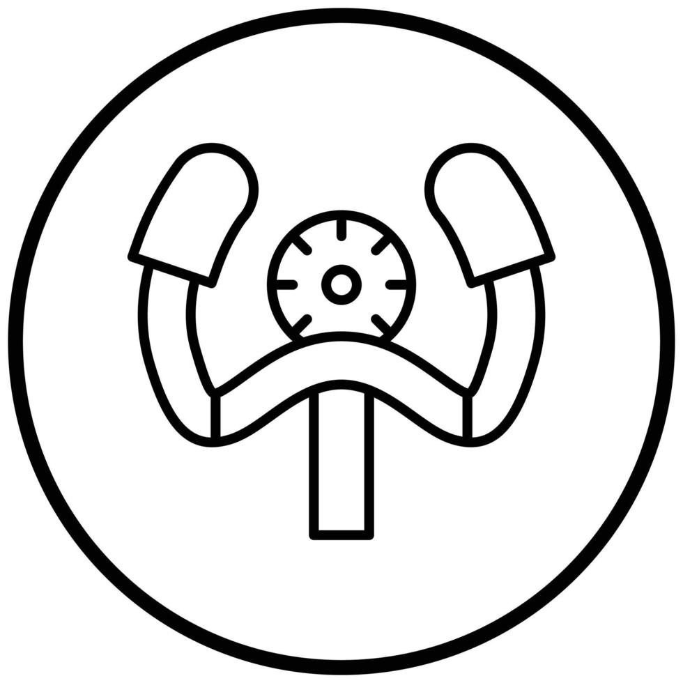 Aeroplane Steering Wheel Icon Style vector