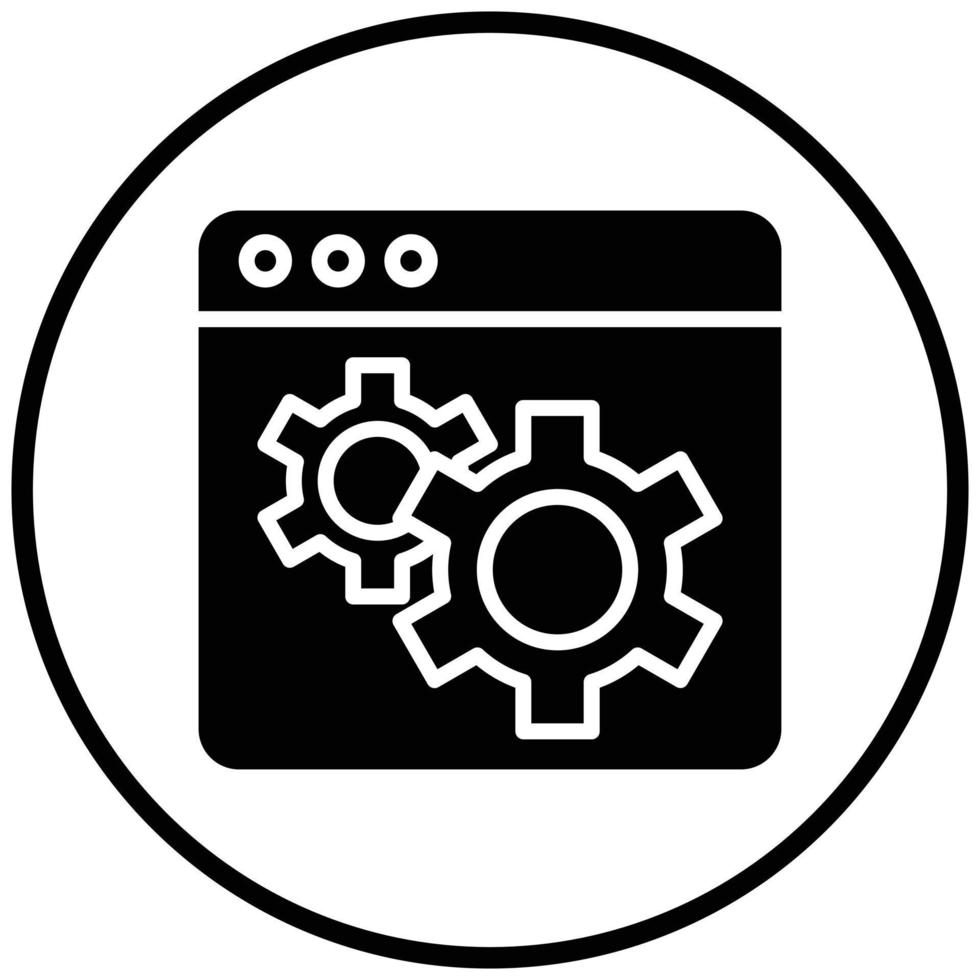Web Setting Icon Style vector