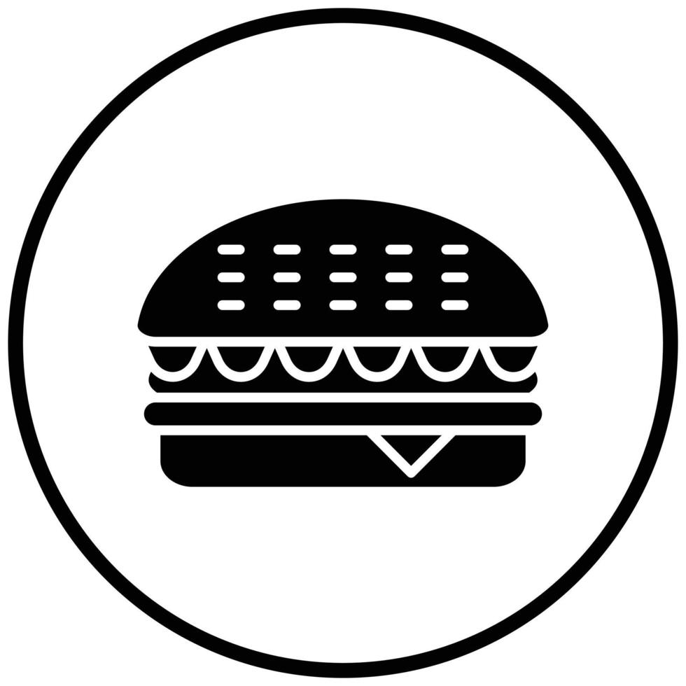 estilo de icono de hamburguesa vector