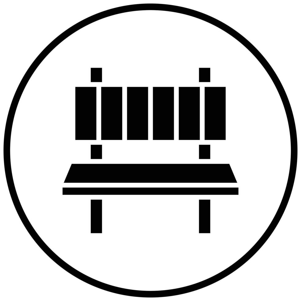 Bench Icon Style vector