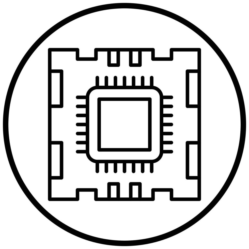 Microprocessor Icon Style vector