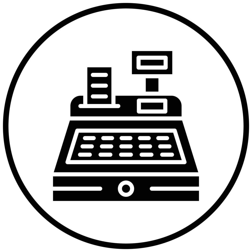 Cash Register Icon Style vector