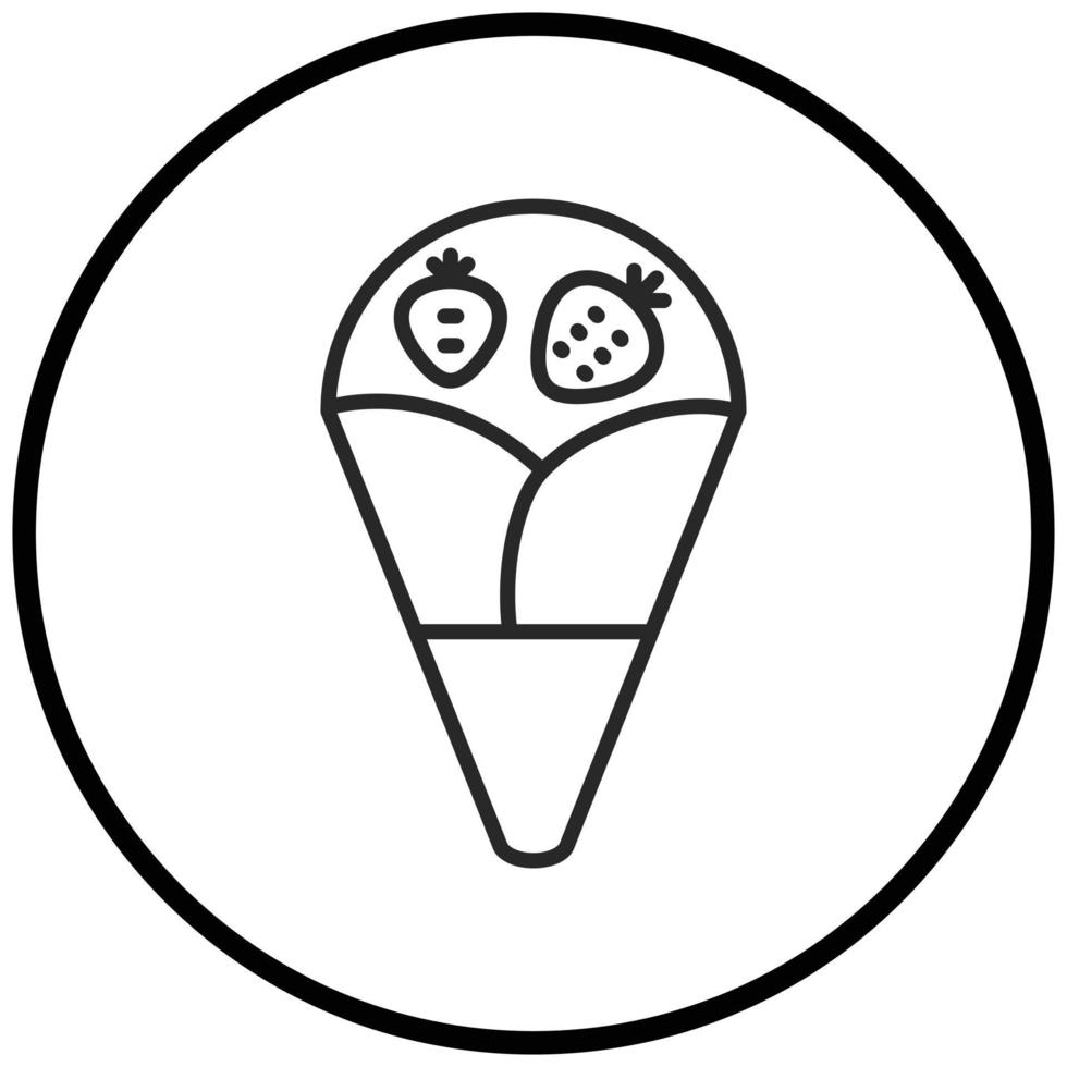 Crepe Icon Style vector