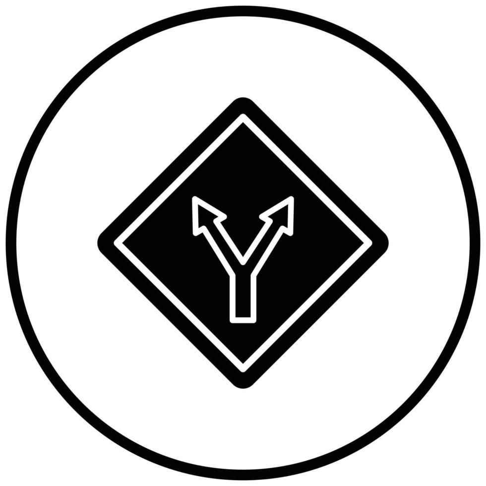 Y Intersection Icon Style vector