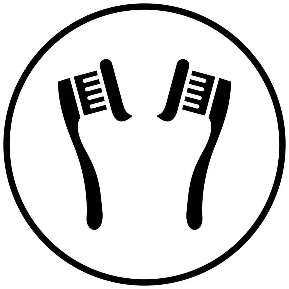 Tooth Paste on Brush Icon Style vector
