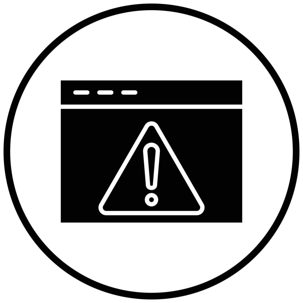 Web Warning Icon Style vector