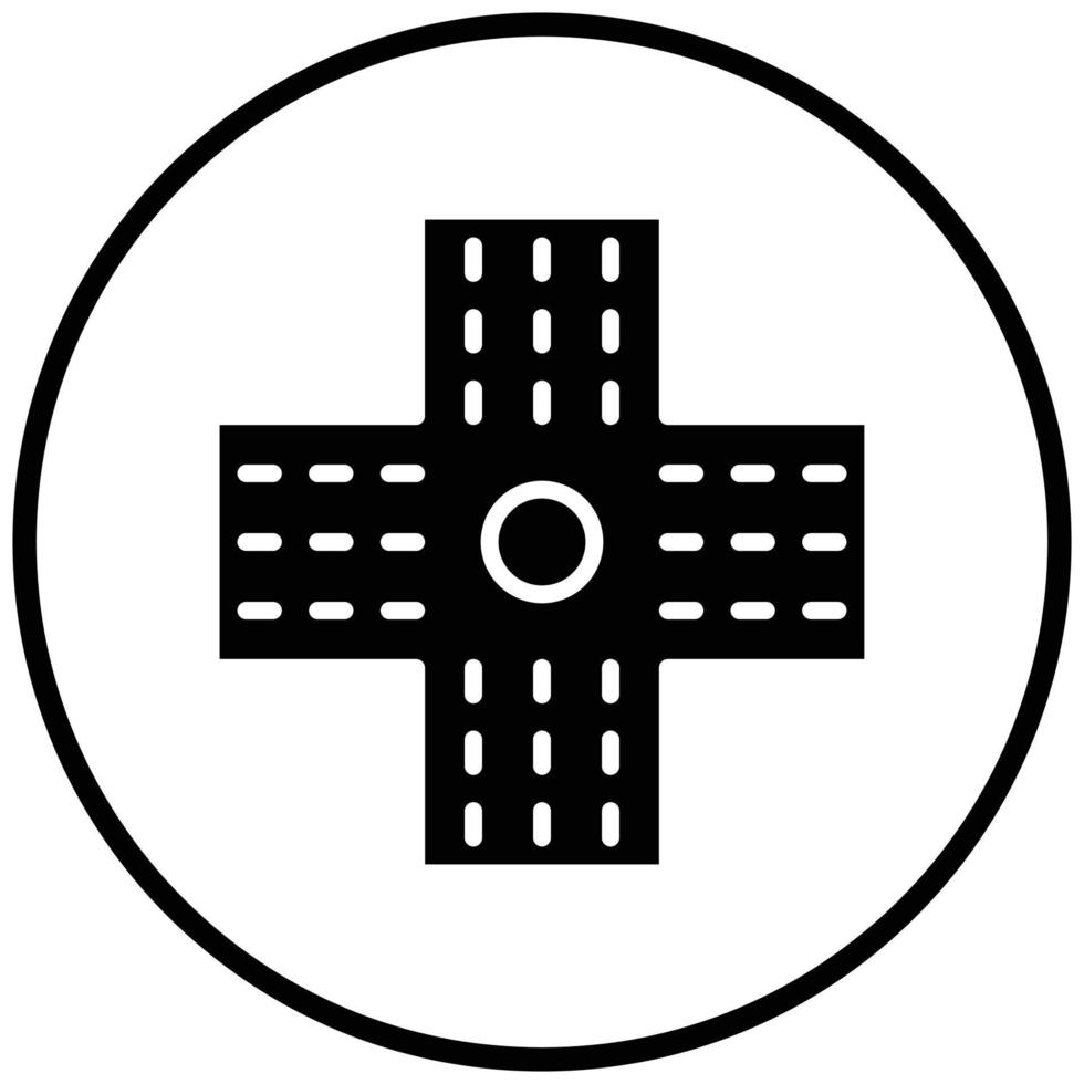 Crossroad Icon Style vector