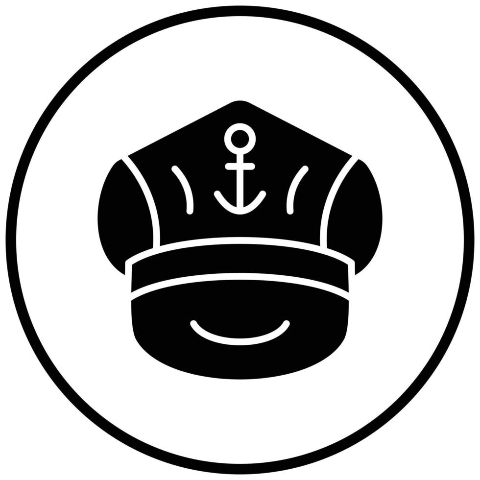 Captain Cap Icon Style vector