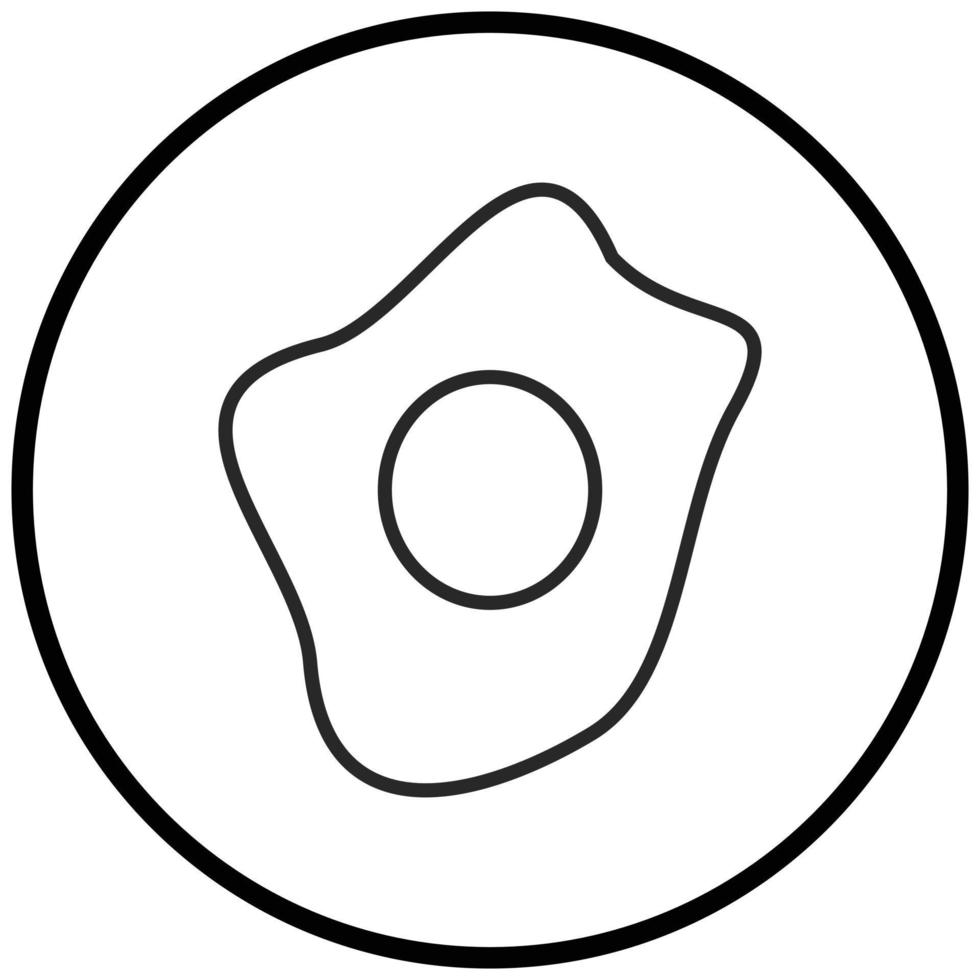 Fried Egg Icon Style vector
