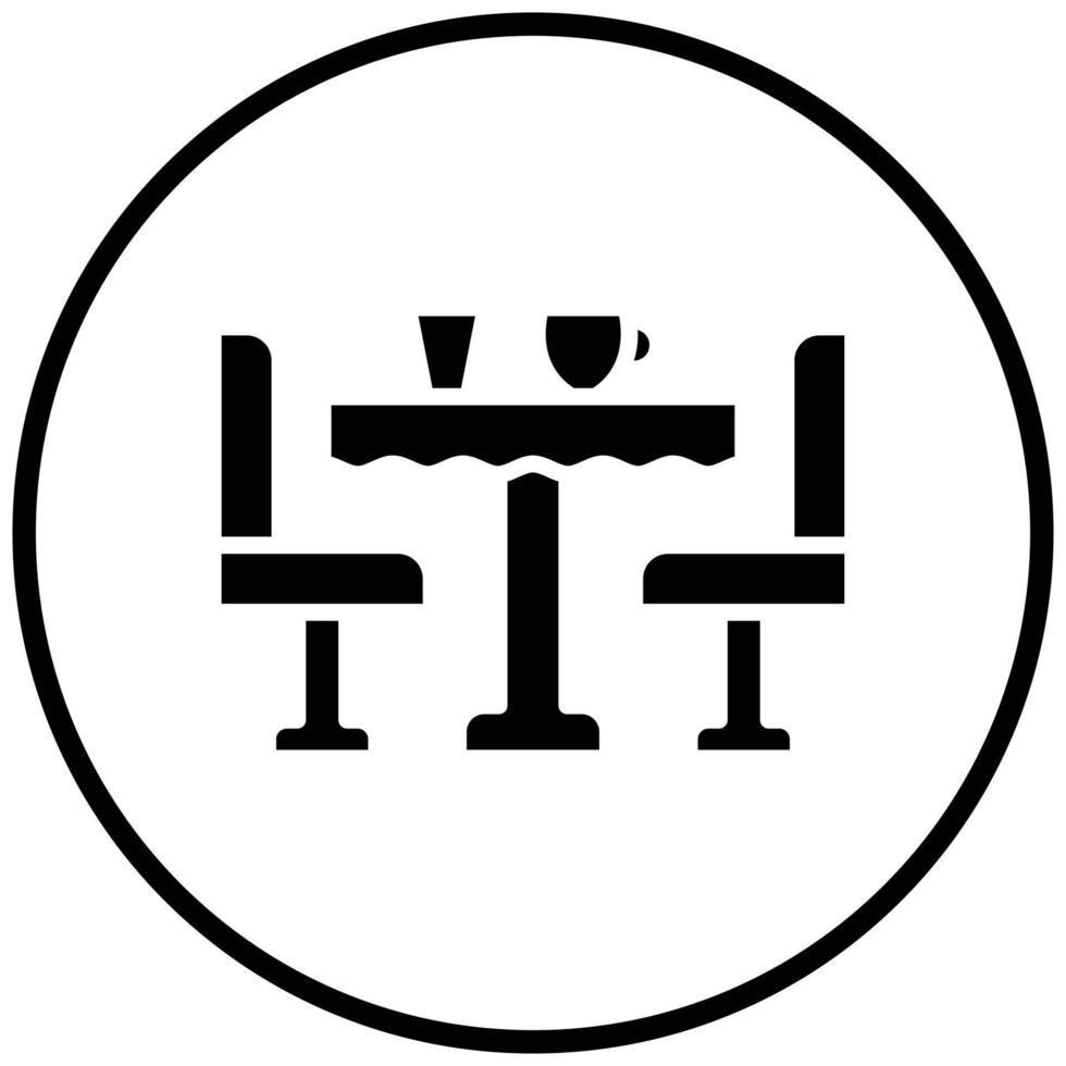 Dining Table Icon Style vector