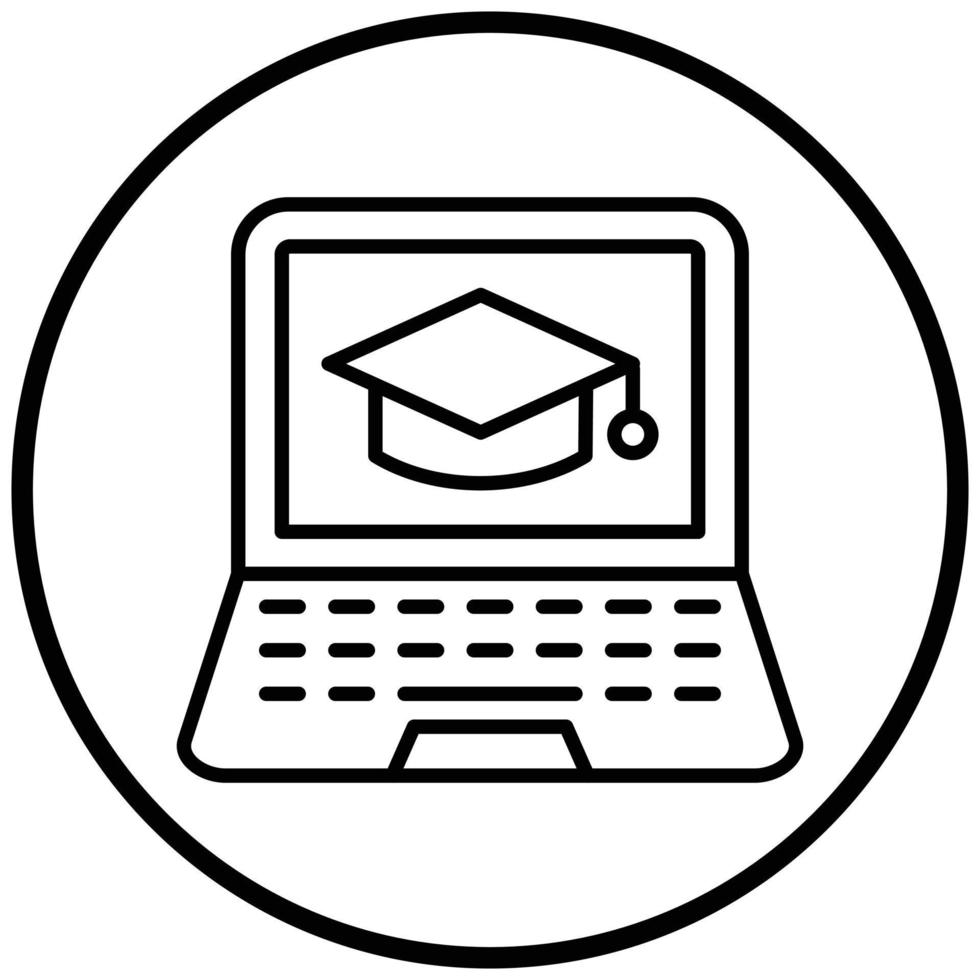Online Learning Icon Style vector
