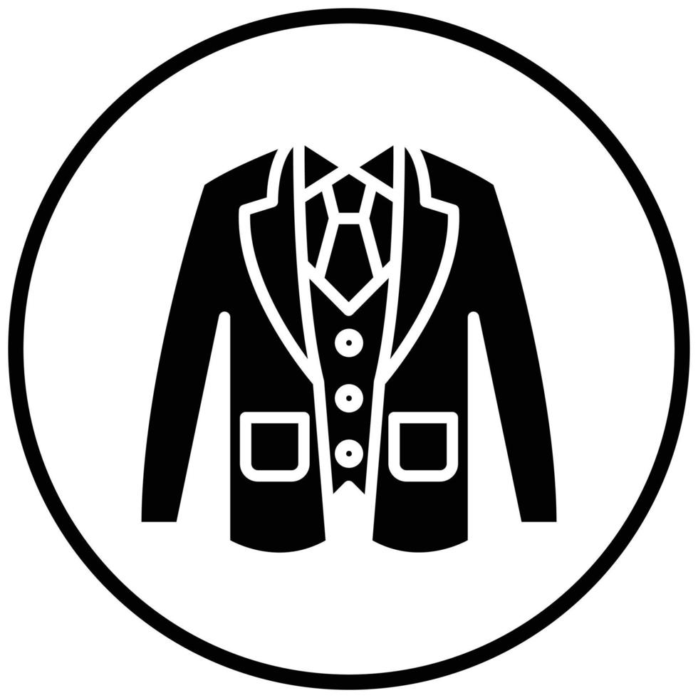 Wedding Men Suit Icon Style vector