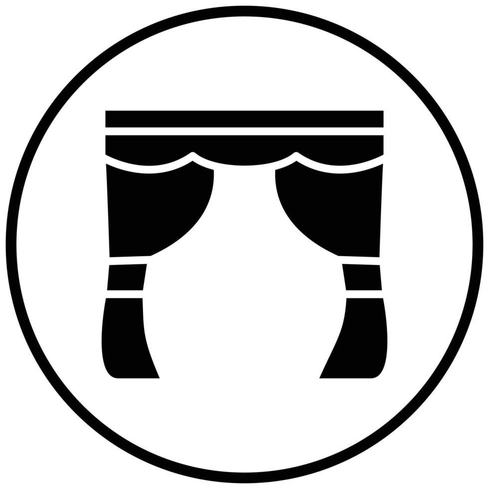 Curtains Icon Style vector